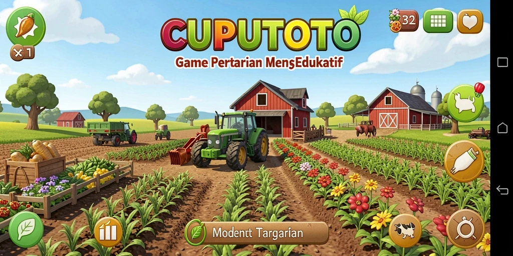 Tangkapan layar gameplay menunjukkan pengalaman bertani di CUPUTOTO.