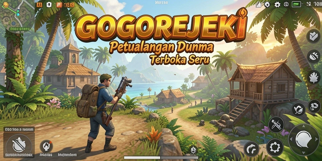 Gameplay terbuka GOGOREJEKI dengan dunia yang luas untuk dieksplorasi.
