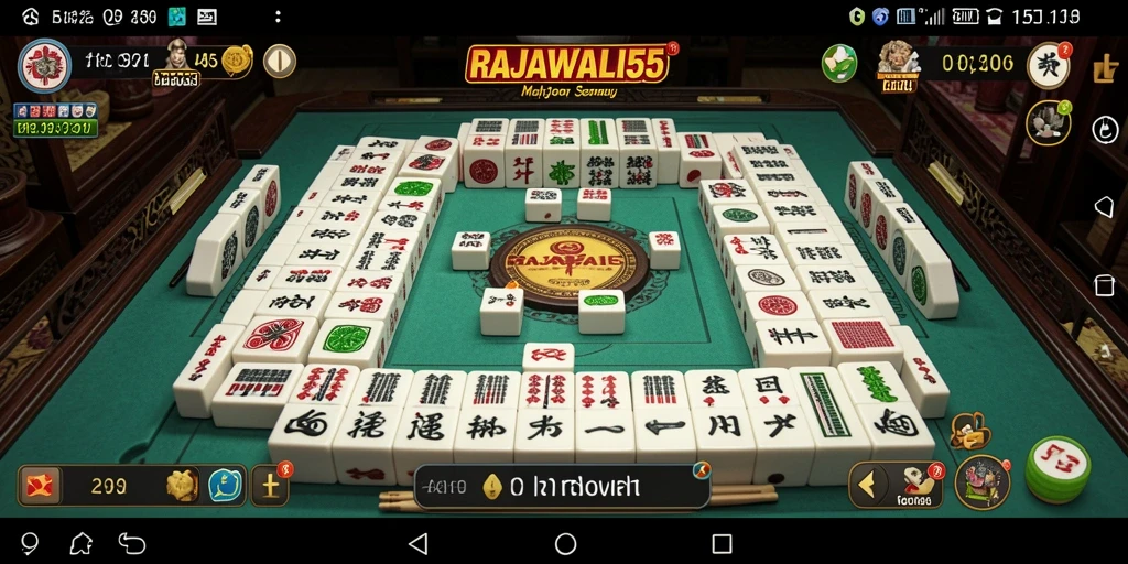 Screenshot permainan RAJAWALI55 menampilkan gameplay Mahjong yang mengasyikkan.
