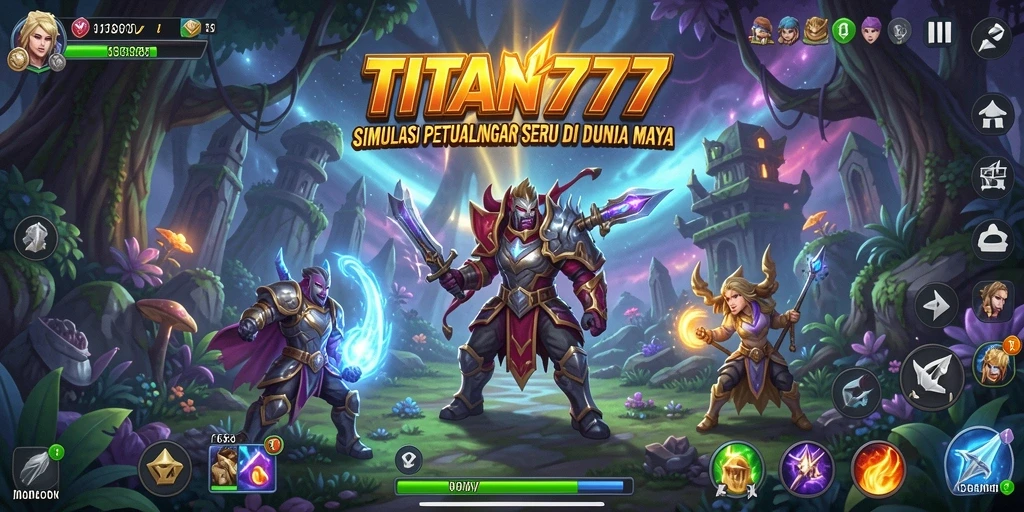 Tampilan gameplay seru yang mendebarkan di TITAN777.